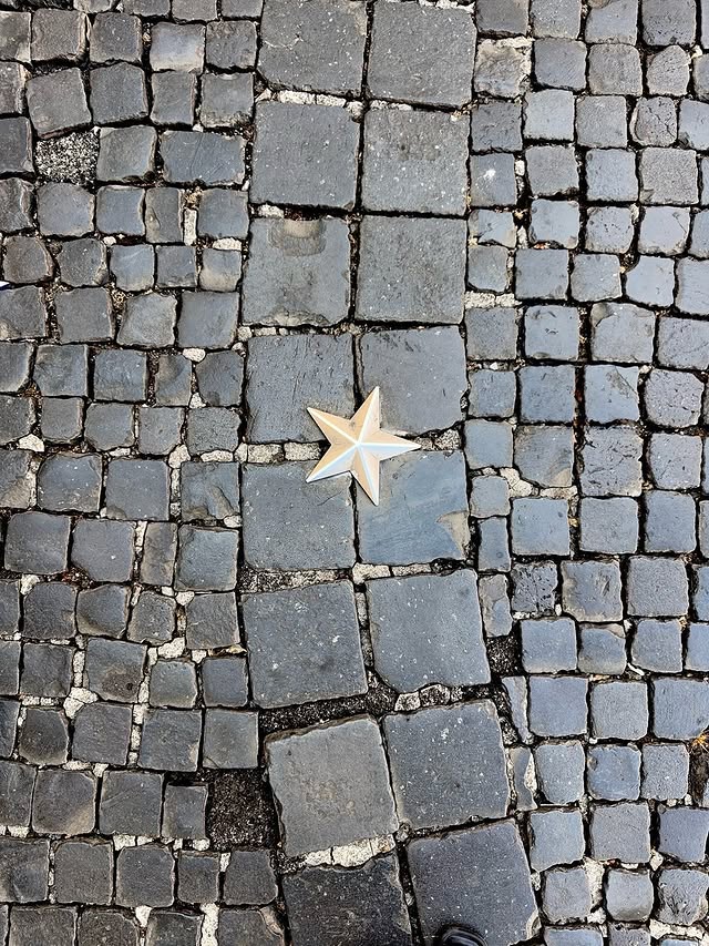 Stella su pavimentazione, dettaglio Rivolta d'Adda